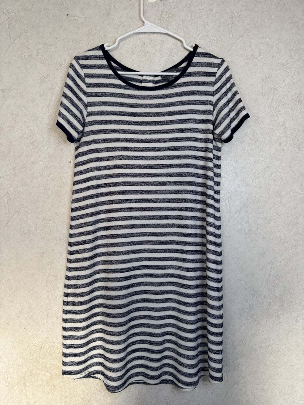 MARKET & SPRUCE Stitch T-Shirt Dress Striped Casual Soft Stretchy Travel Basic S